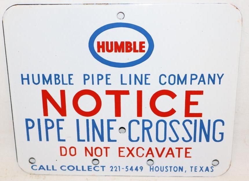 Humble Pipeline Notice SSP Porcelain Sign (1 of 5)