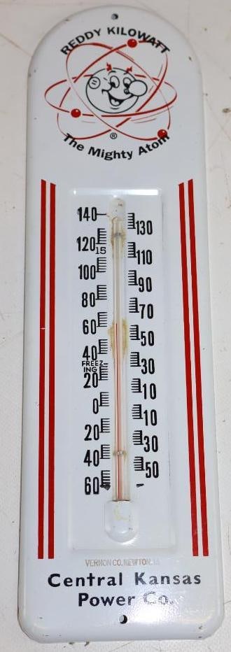 Reddy Kilowatt Central Kansas Power Company Advertising Thermometer (1 of 4)