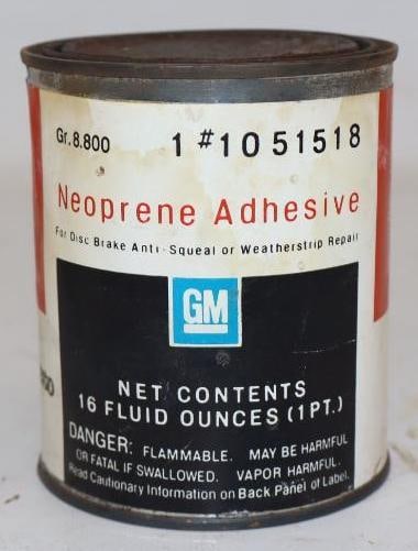 GM Neoprime Adhesive 1 Pint Can with Paper Label: 3.25x3.25x4