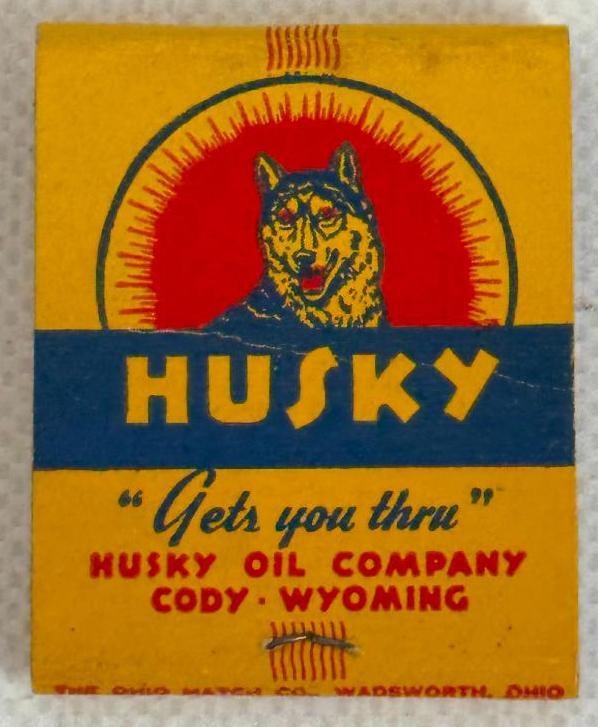 Husky "Get's You There" Advertising Matchbook: 1.5" x 2"