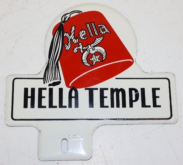 Hella Temple Shriners License Plate Topper (1 of 2)
