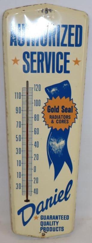 Daniel Authorized Service Gold Seal Radiators and Cores Advertising Thermometer (1 of 4)