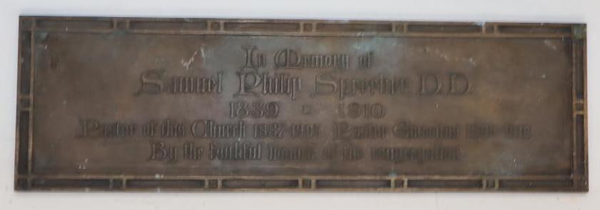 1910 In Memory Of Samuel Phillip Brass Embossed Dedication Plaque Sign (1 of 4)