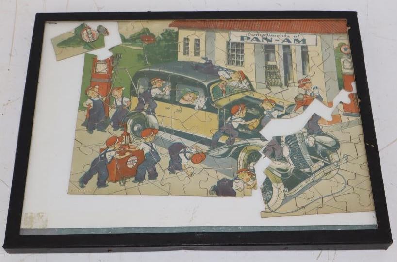 1933 Pan-am Gasoline Advertising Puzzle With Can And Original Packaging: 13.5x10