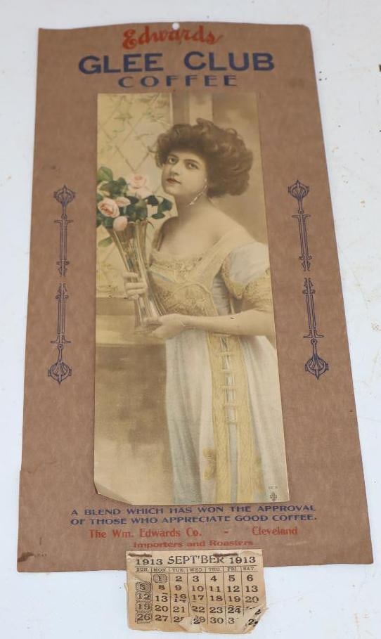 1913 Edwards Glee Club Coffee Advertising Calendar (1 of 4)