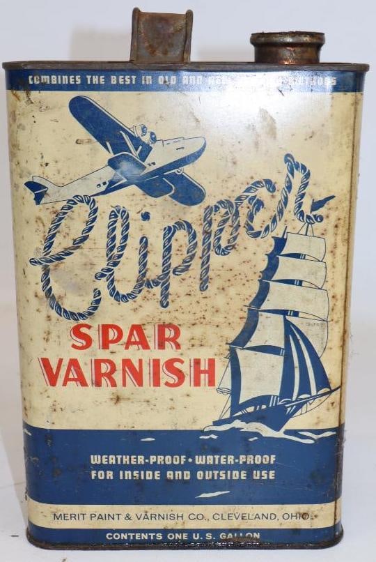 Clipper Spar Varnish Graphic 1 Gallon Oil Can (1 of 4)