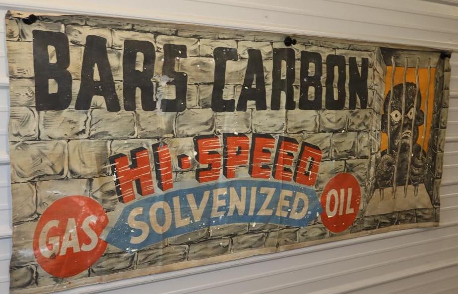 Hi-Speed Solvonized Gas Bars Carbon Advertising Canvas Banner (1 of 5)