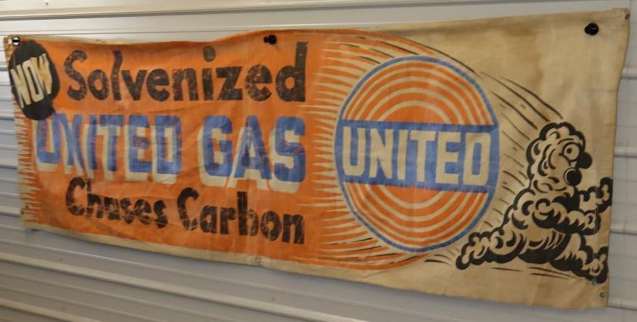 United Gas Chases Carbon Advertising Canvas Banner: 109" x 35"