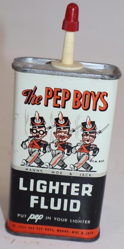 1934 The Pep Boys Lighter Fluid Handy Oiler Can (1 of 2)