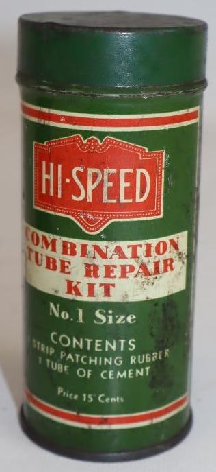 Hi-Speed No.1 Size 15 Cent Pricer Tire Patch Kit Can (1 of 2)