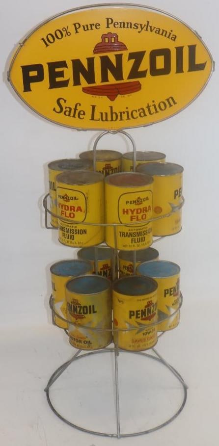 Pennzoil Safe Lubrication Oil Can Display Rack (1 of 14)
