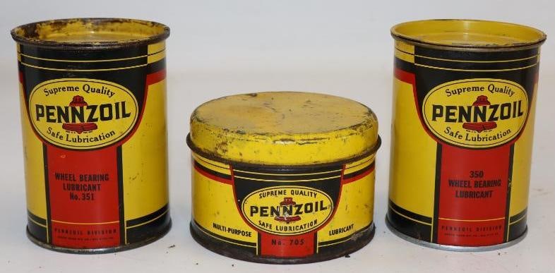 Group of 3 1lb Pennzoil Grease Cans (1 of 2)