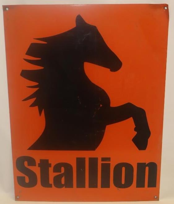 Stallion Oilfield Services Steel Advertising Sign: 36" x 48"