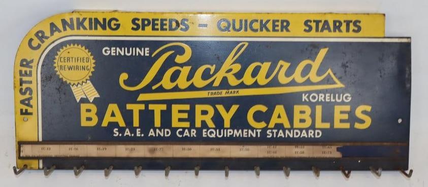 Packard Battery Cables Advertising Rack Sign (1 of 2)