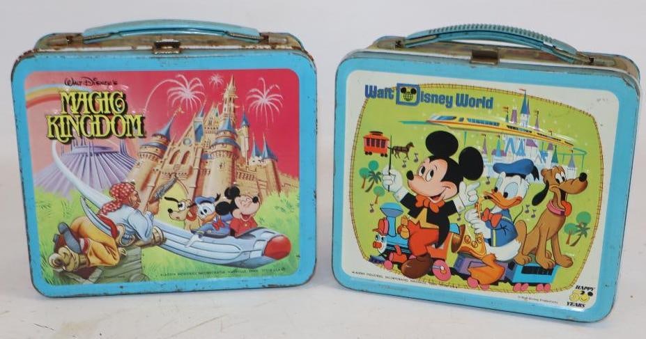Group of 2 Walt Disney World Has Thermos and Magic Kingdom No Thermos Metal Lunch Boxes (1 of 3)