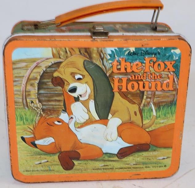 Walt Disney The Fox and Hound Metal Lunch Box With Thermos (1 of 3)