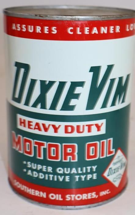Dixie Vim Hd 1qt Metal Oil Can: 4x4x5.5 Full