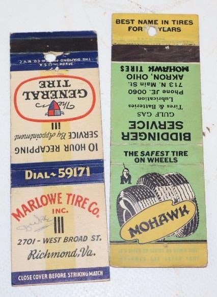 General and Mohawk Tires Advertising Matchbooks (1 of 2)