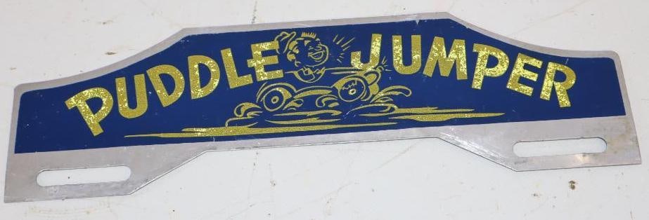 Puddle Jumper Aluminum Reflective License Plate Topper (1 of 2)