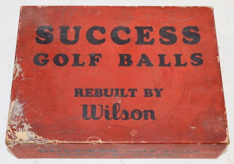 Group of 12 Vintage Golf Balls in Success Wilson Box (1 of 3)