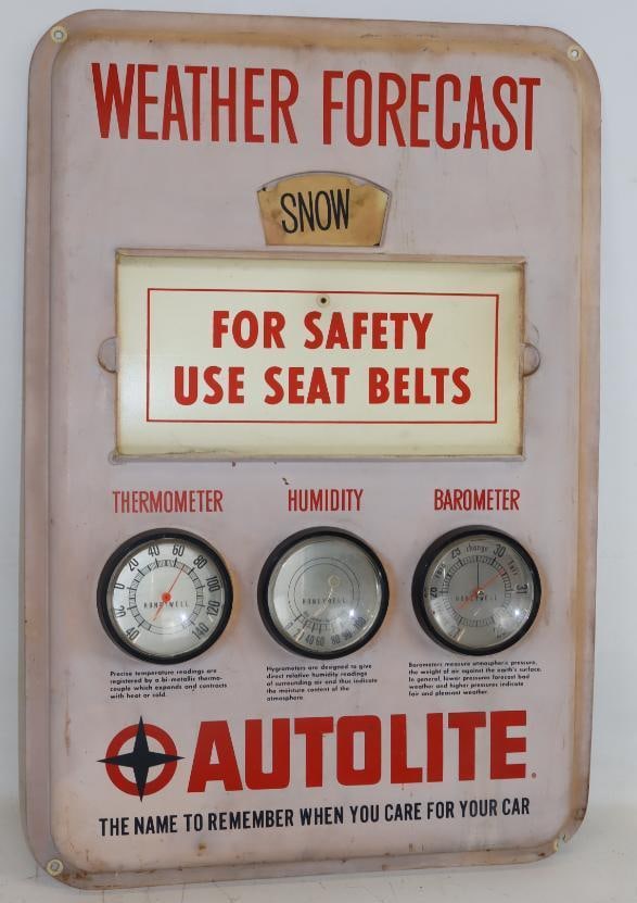 Autolite Weather Forecast Advertising Sign: 20x30x2