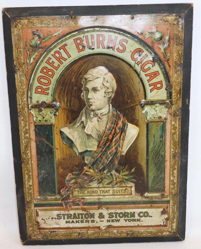 Robert Burns Cigar In Boston Framed Advertising Sign (1 of 4)