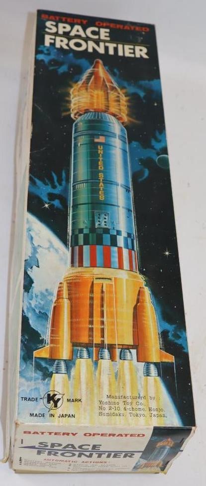 Space Frontier Tin Litho US Rocketship in Original Box (1 of 5)