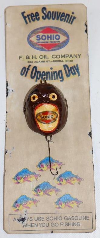 SOHIO Opening Day Free Souvenir Black Americana Fantasy Fishing Lure (1 of 3)