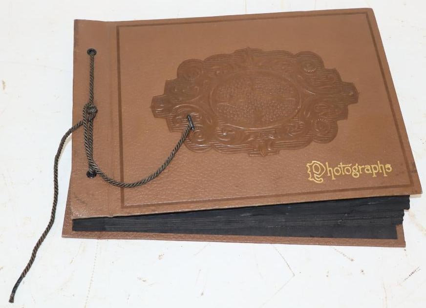 Early Black and White Photo Book Filled with Points of Interest Souvenir Photos: 10" x 7"