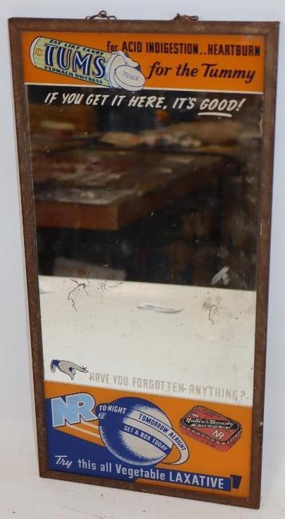 Tums and Natures Remedy Advertising Mirror: 8x16