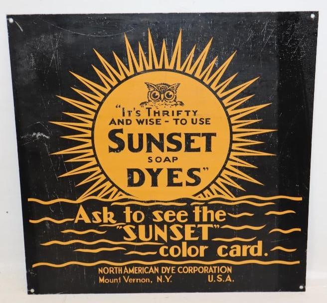 North American Dye Corporation Sunset Soap Advertising Sign (1 of 4)
