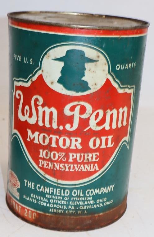 Wm. Penn 5 Quart Metal Oil Can (1 of 3)