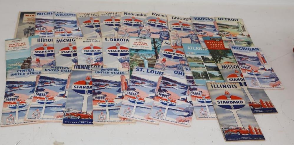 Group of 29 Standard Oil Gas Station Road Maps (1 of 7)