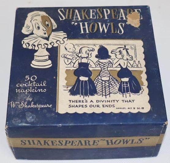 50 Cocktail Napkins Shakespeare "Howls": 5x5x2.5