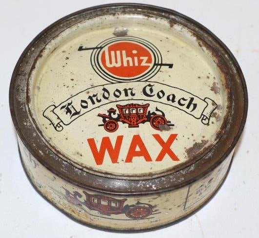 Whiz London Coat Wax Advertising Tin: 4.25x4.25x1.5