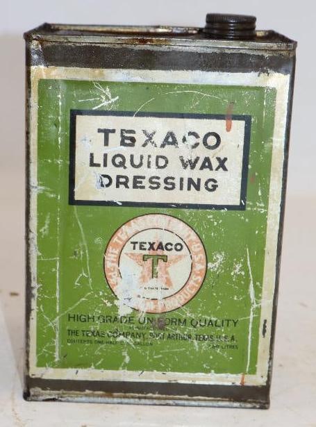 Port Arthur Texaco Liquid Wax Dressing 1/2 Gallon Oil Can (1 of 4)