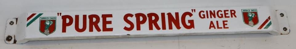 Pure Spring Jamaican Ginger Ale Porcelain Advertising Door Push (1 of 5)