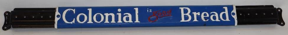 Colonial Bread is Good Embossed Metal Advertising Door Push (1 of 5)