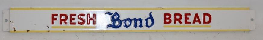 Embossed Fresh Bond Bread Metal Advertising Door Push (1 of 4)