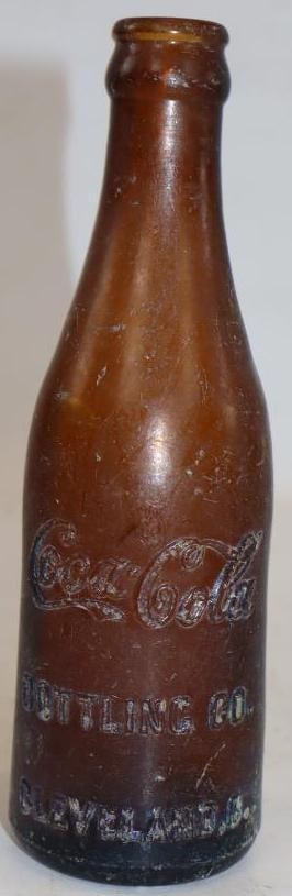 Early 1900's Brown Glass Coca Cola Advertising Bottle (1 of 2)