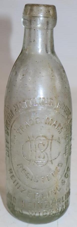Heinzerling And Co. City Steam Bottling House Baltimore MD Embossed Glass Blob Top Bottle (1 of 3)