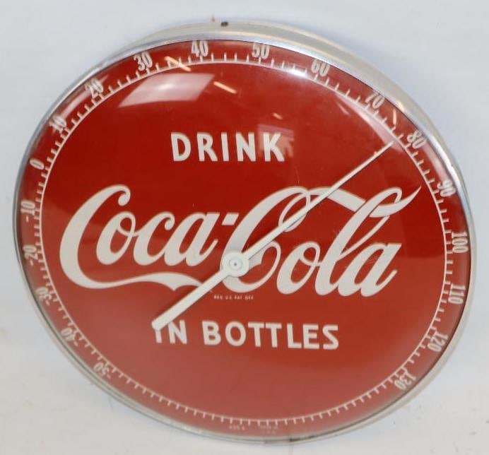 Drink Coca-Cola in Bottles Glass Face Round Thermometer (1 of 4)