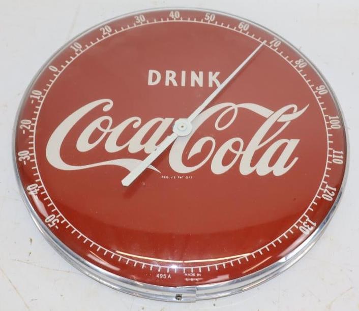 Drink Coca-Cola Glass Face Round Thermometer (1 of 4)