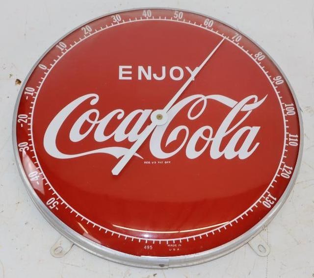 Enjoy Coca-Cola Glass Face Round Thermometer (1 of 4)