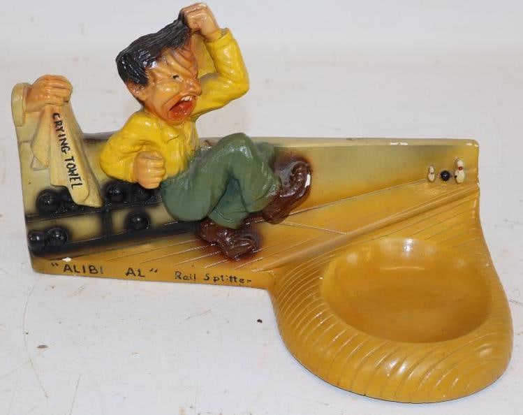Crime Towel Bowler Ceramic Bar Countertop Advertisement (1 of 3)