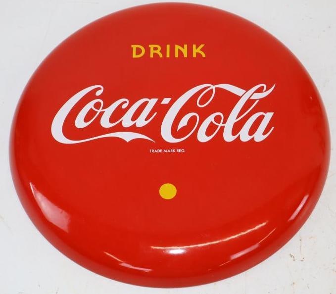 Drink Coca-Cola Advertising Button Sign (1 of 2)
