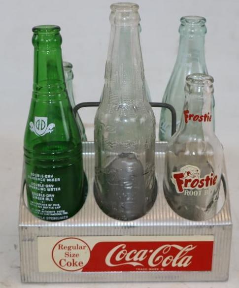Coca-Cola Regular Size Aluminim 6 Pack Bottle Carrying Case with 6 Different Bottles (1 of 4)