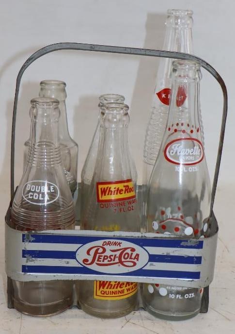 Drink Pepsi Cola Aluminum 6 Bottle Carrier with Bottles (1 of 4)