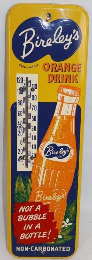 Bireley's Orange Drink Metal Advertising Thermometer (1 of 2)