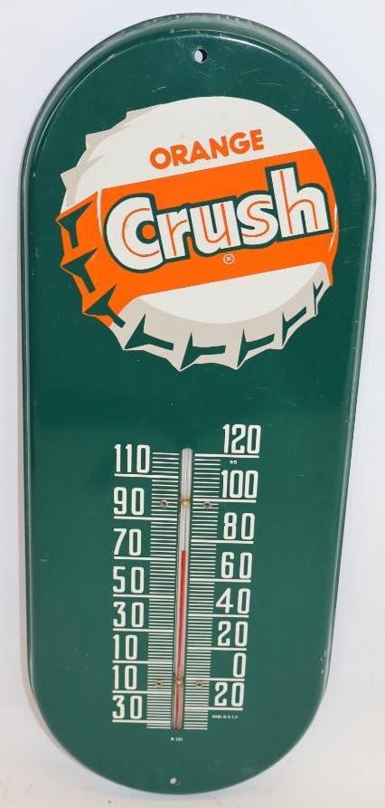 Orange Crush Soda Metal Advertising Thermometer (1 of 2)